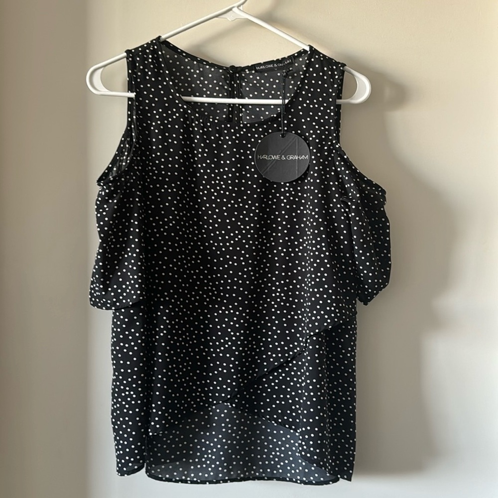 NWT Harlowe & Graham Open Shoulder Top